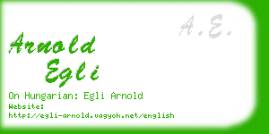 arnold egli business card